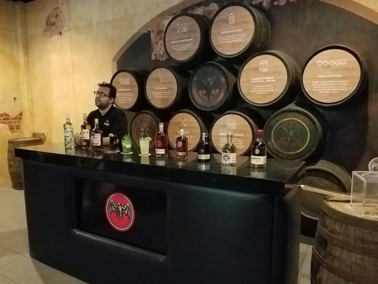Rum tasting bar at Casa Bacardí
