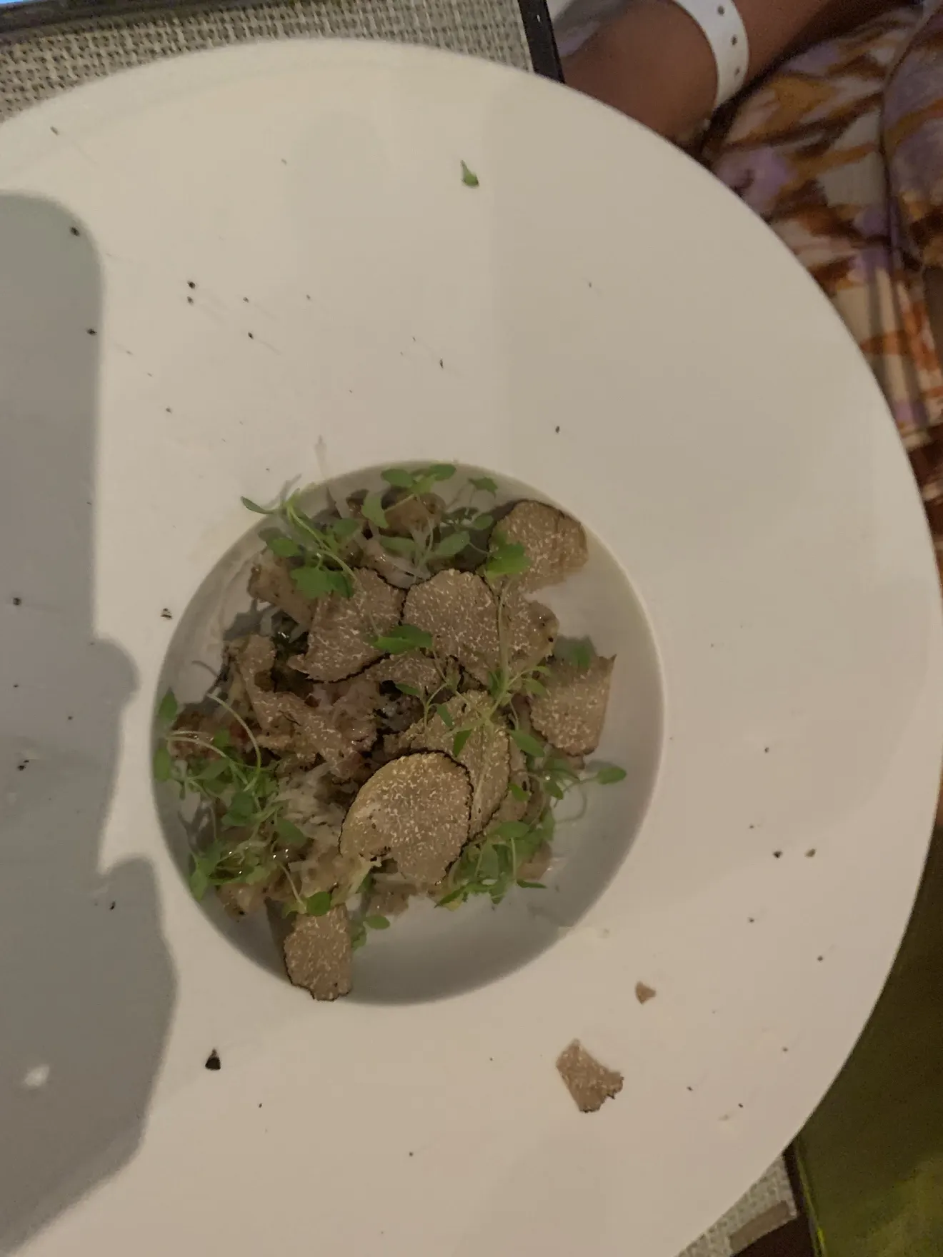 Pasta served with truffle