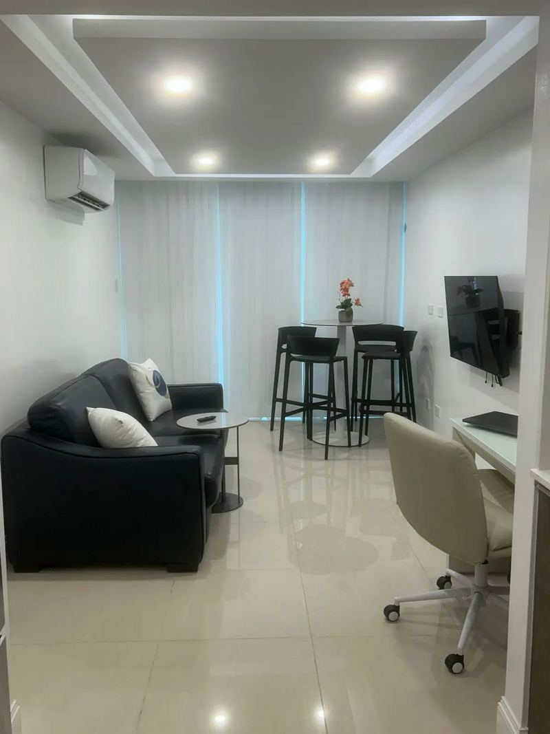 Maréa hallway and living area at night
