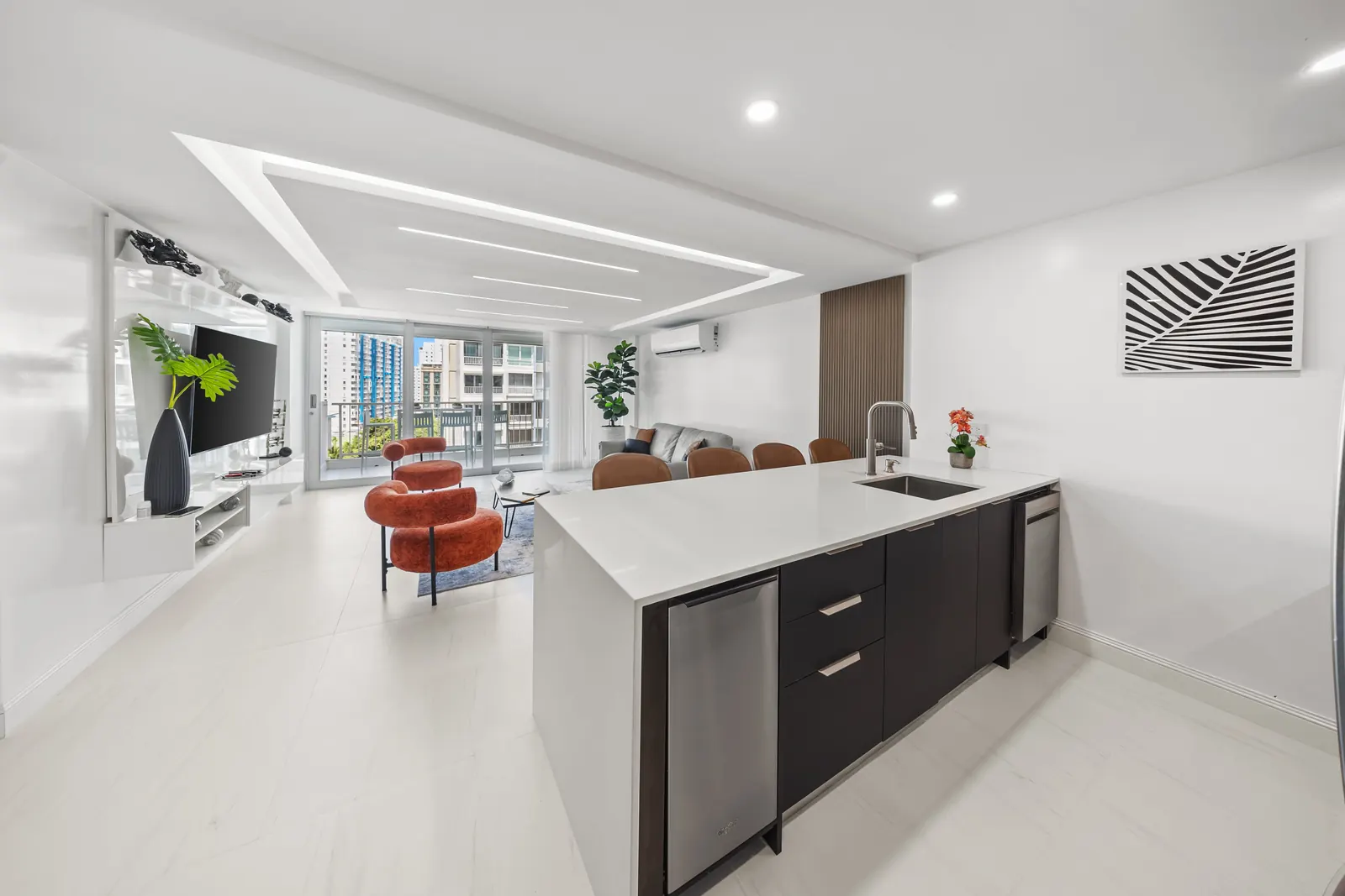 Terra Noir open-plan living space and kitchen